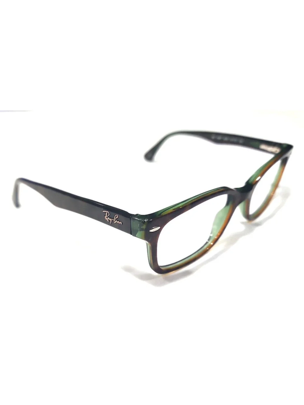 Ray Ban RB5286 2383 Tortoise Green Square Eyeglasses 51-18 135